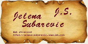 Jelena Šubarević vizit kartica